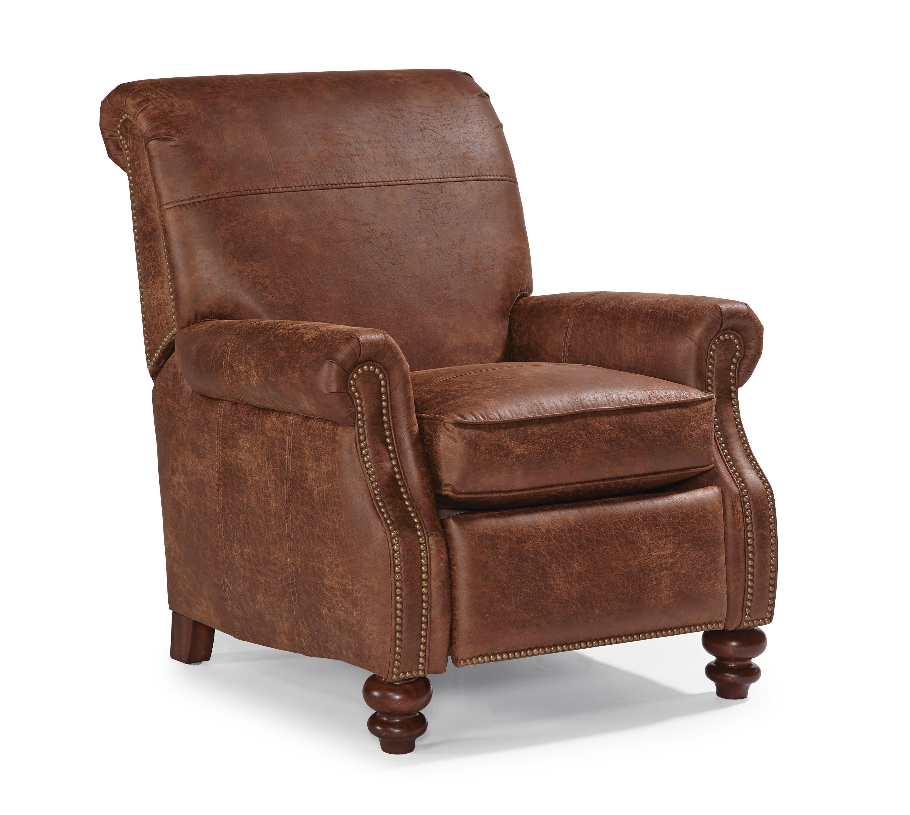 Flexsteel Bay Bridge Traditional High Leg Recliner with Rolled Back